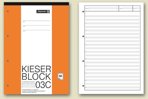 Kieserblock verschiedene - kieserblock, a4